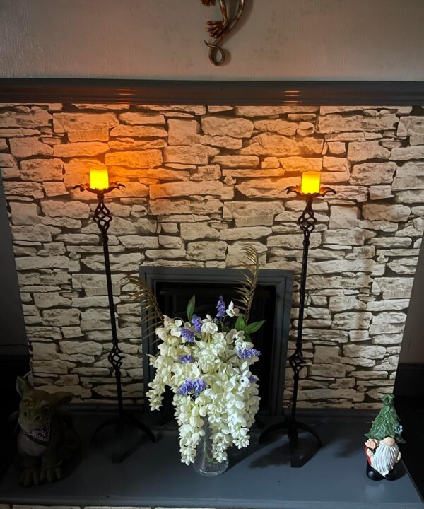 Floor standing candle holders fireplace - made in the uk by BRJ fabrications