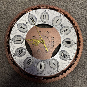 Steampunk victorian cog clock - overveiw