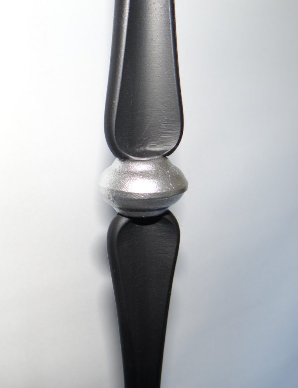 Modern floor standing candle holder with silver ball in middle